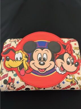 Loungefly Red Disney Character Zip Wallet